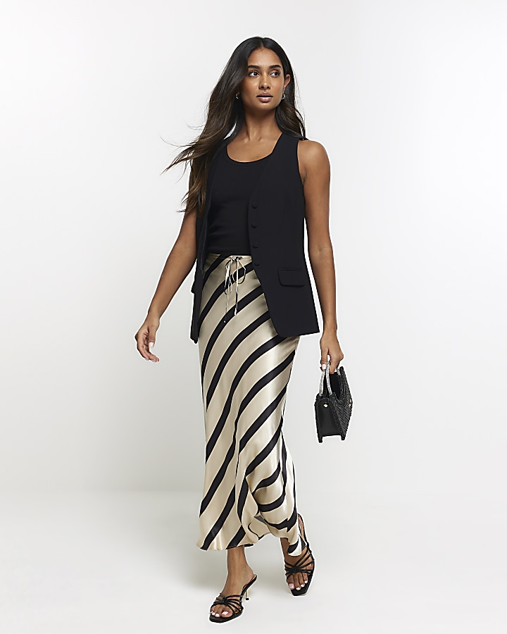 Black midi discount skirt river island