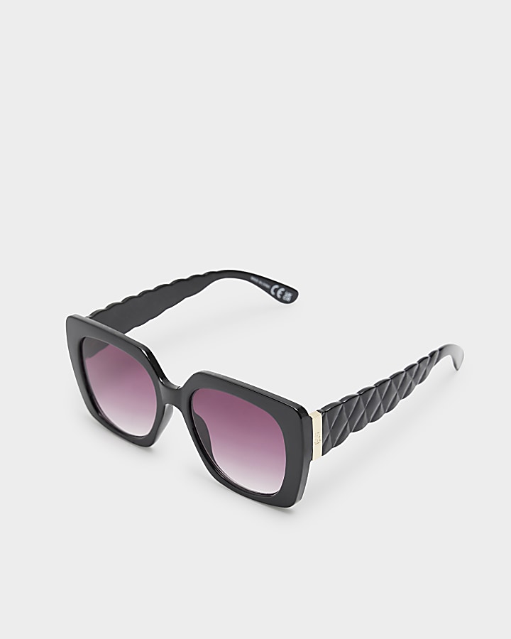 Black square cat eye sunglasses