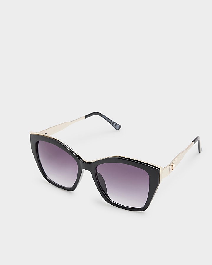 Black square cat eye sunglasses
