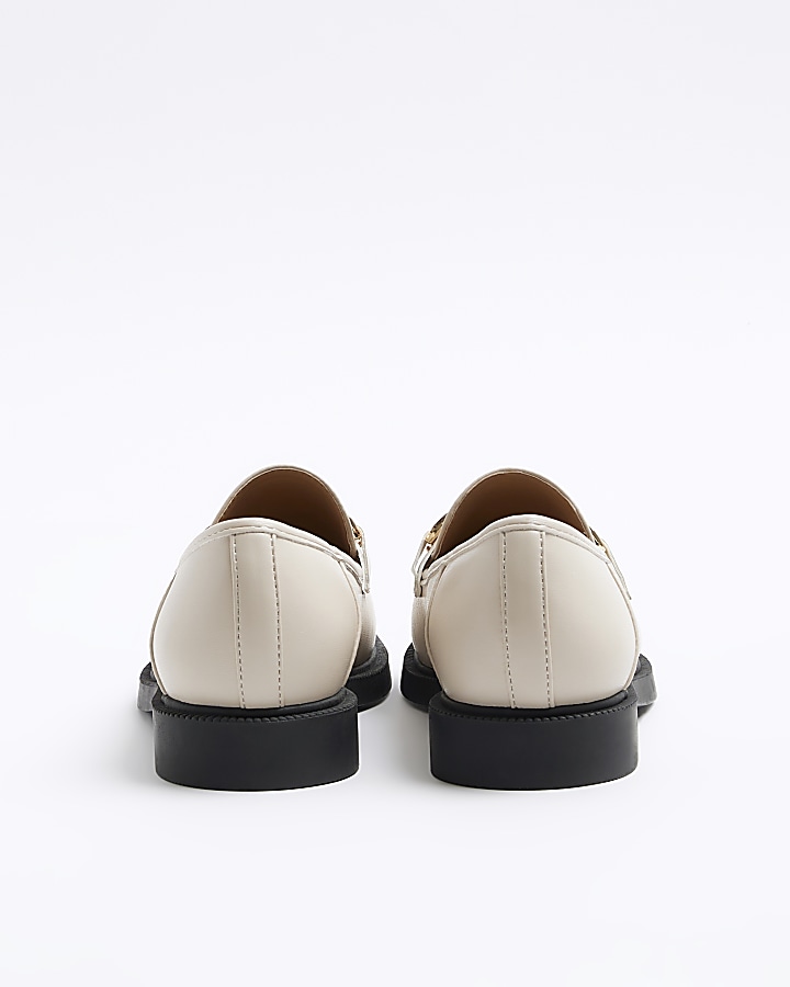 Cream snaffle Flat Loafer River Island