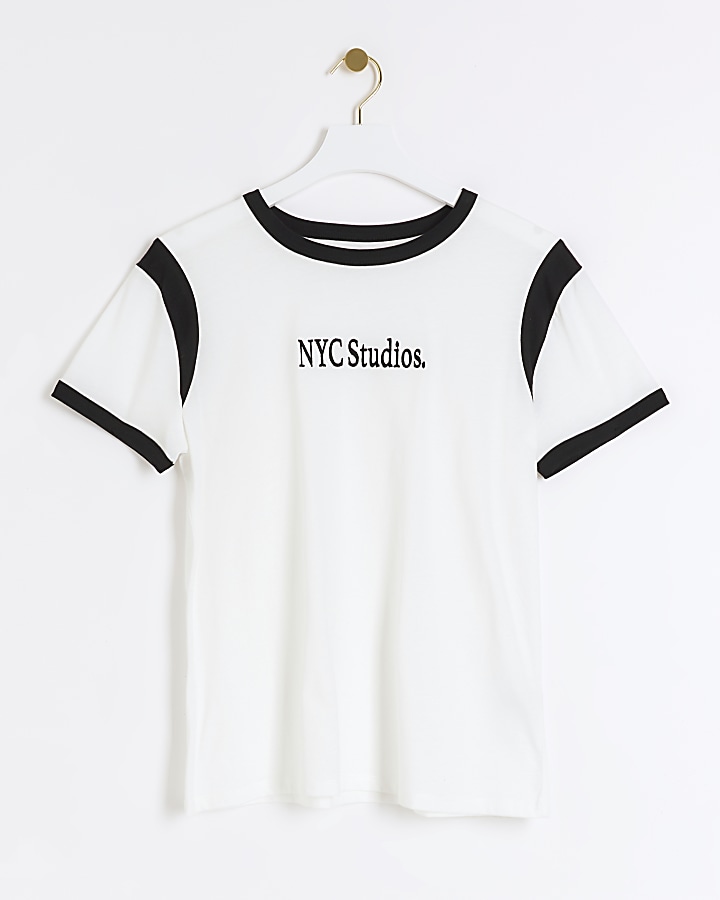 White NYC graphic t-shirt