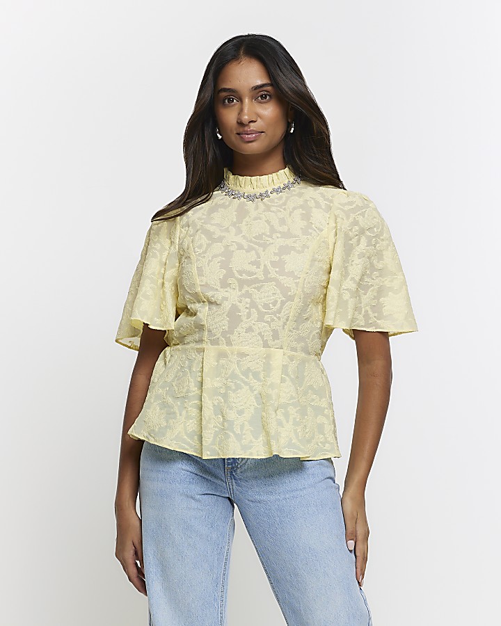 River island best sale yellow blouse