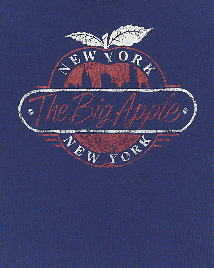 Navy New York graphic t-shirt