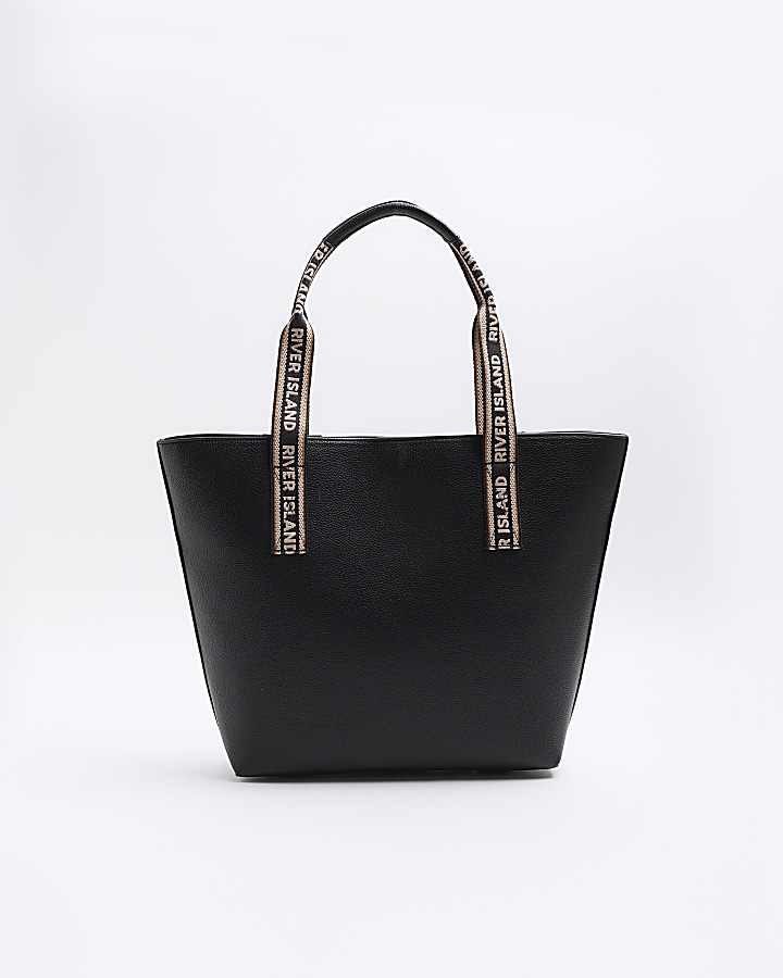 Black monogram Shopper bag