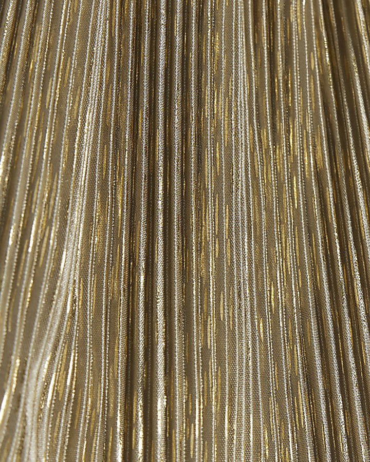 Gold plisse glitter bandeau top