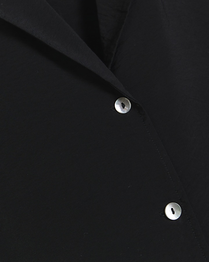 Black lace button up shirt