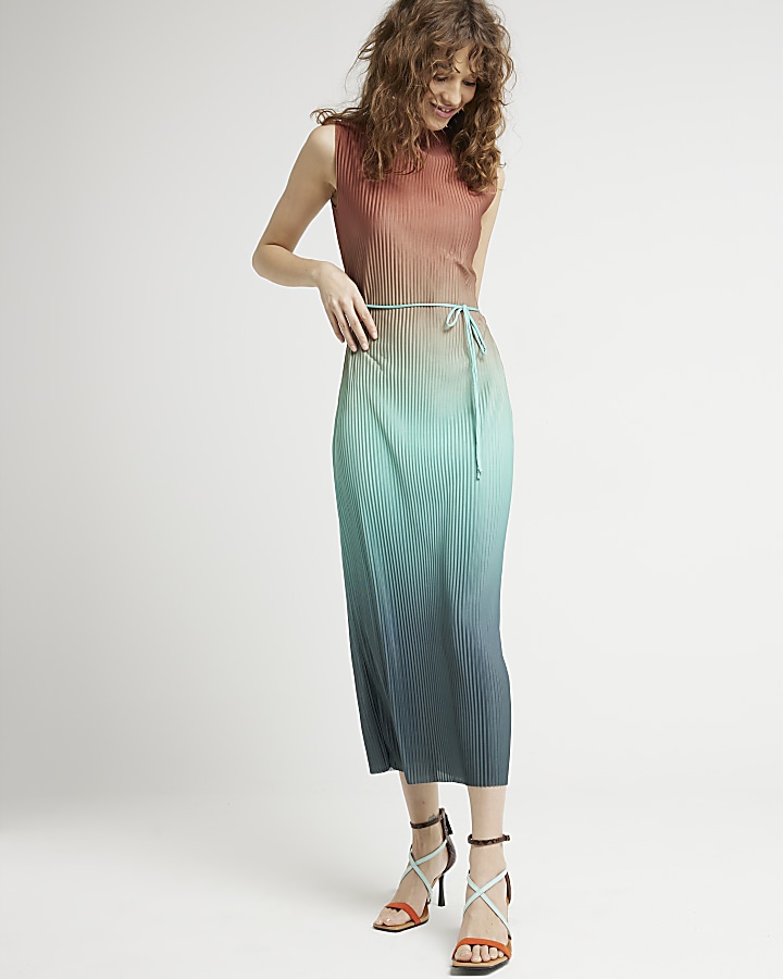Haut Plissé River Island Taille 12 – Multicolore – Sans Manches – État Neuf Sans étiquettes