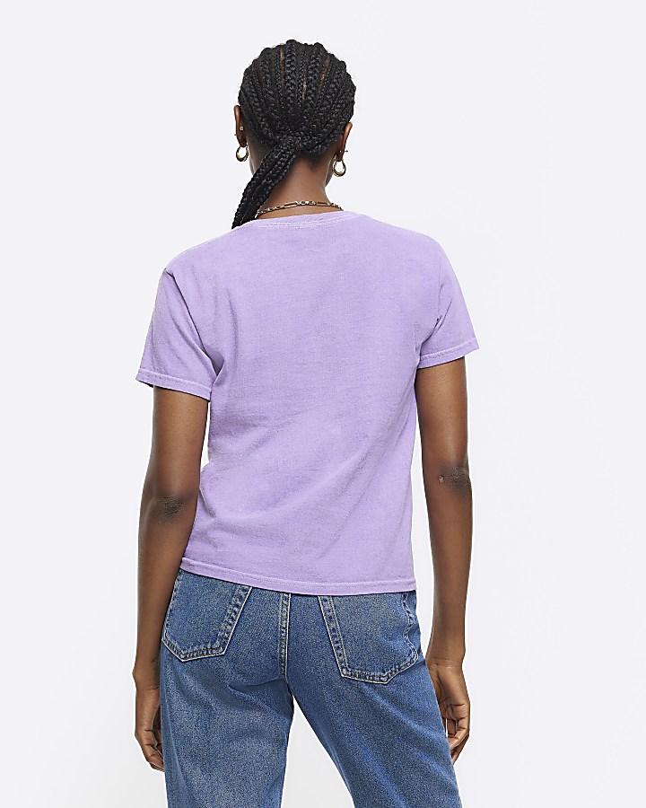 Purple graphic t-shirt