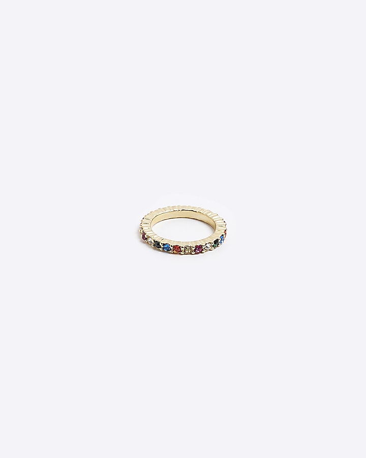 Metal rainbow ring