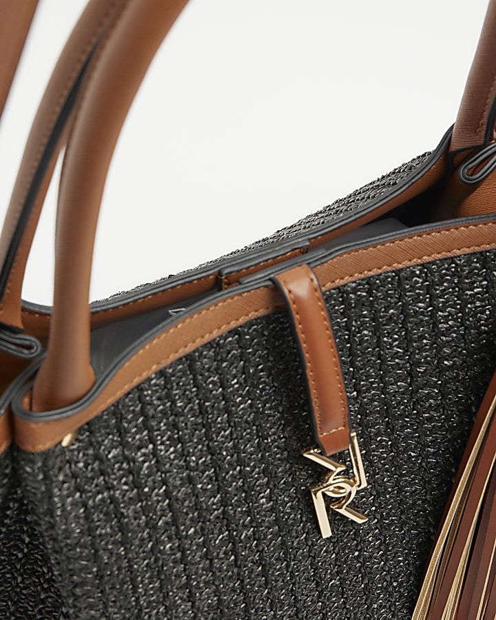 Large Raffia Bag Brown main image 1