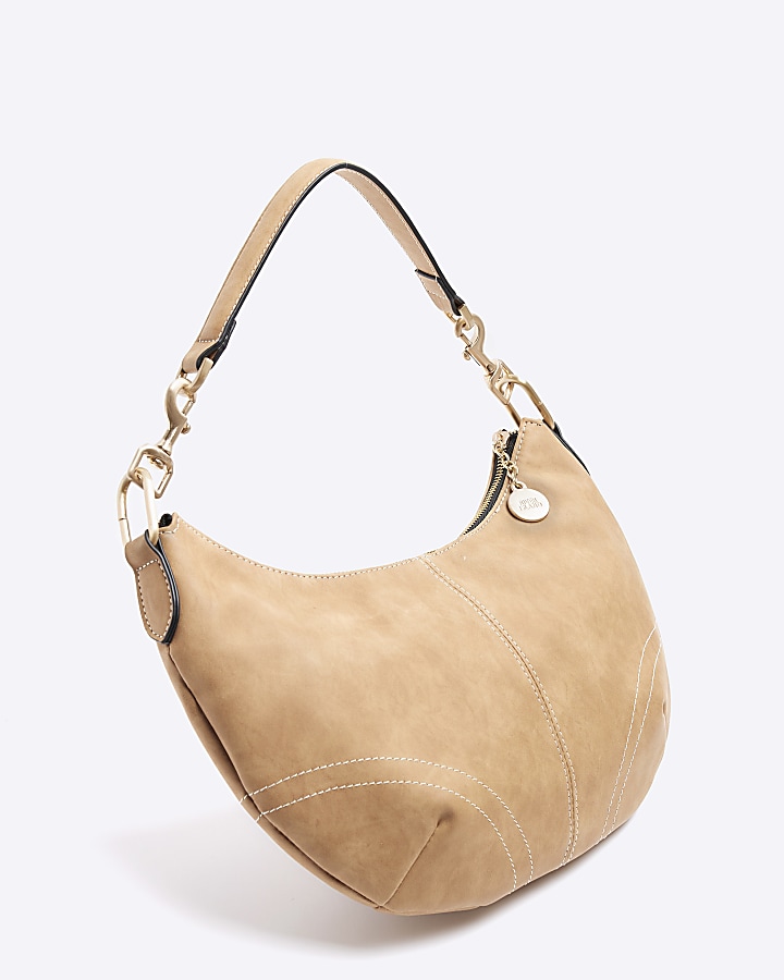 Brown scoop shoulder bag River Island