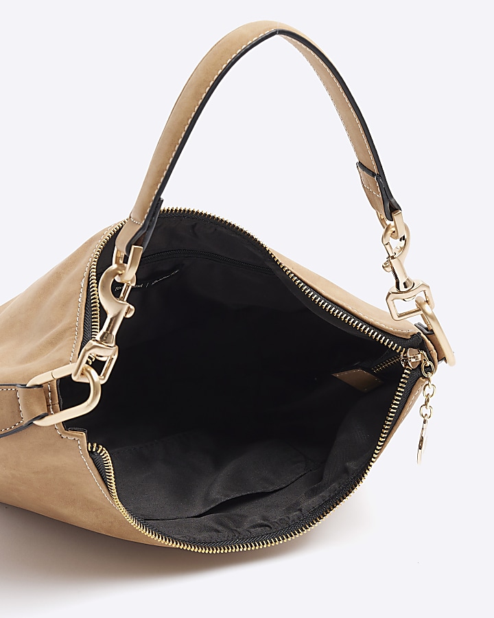 Brown scoop shoulder bag River Island