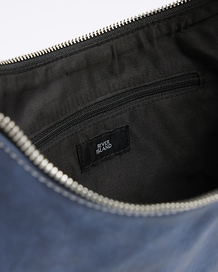 Blue scoop shoulder bag River Island