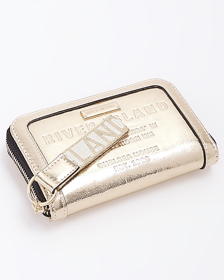 Gold RI embossed purse