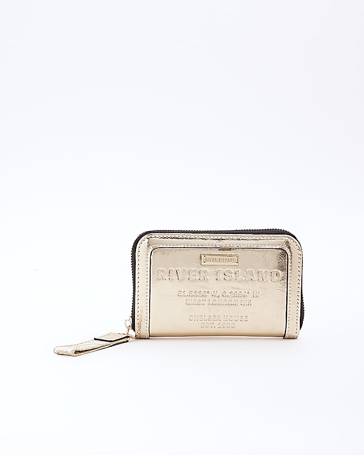 Gold RI embossed purse