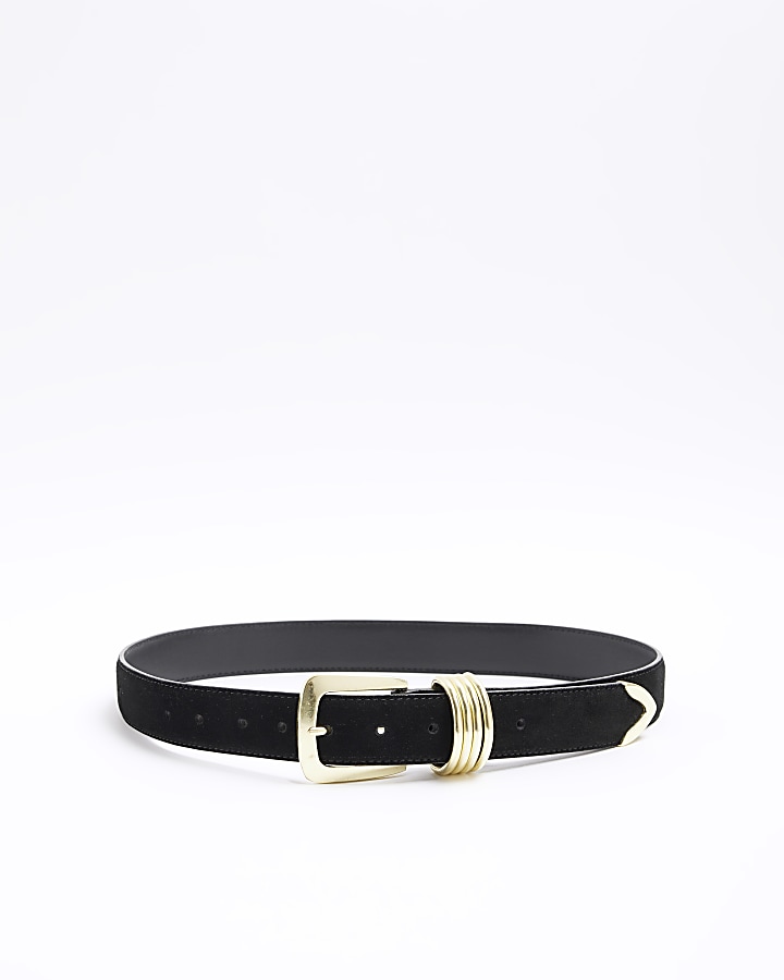 Black suede belt
