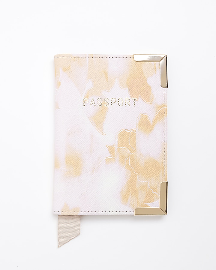 Pink tie dye passport cover