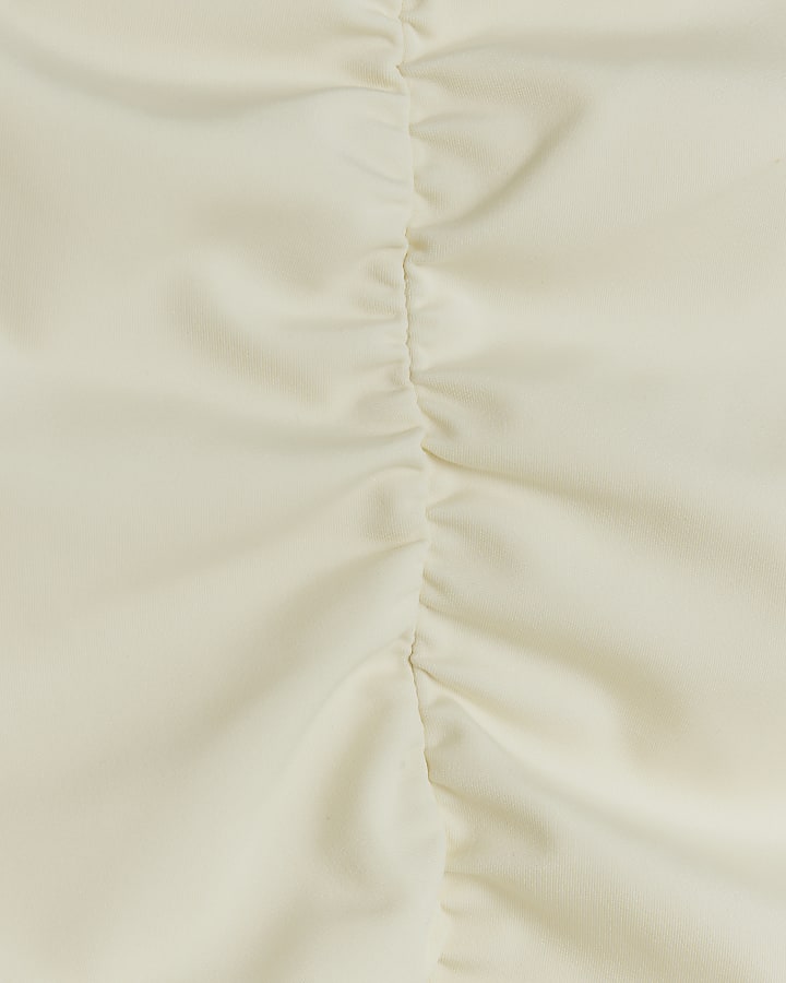 Cream ruched top