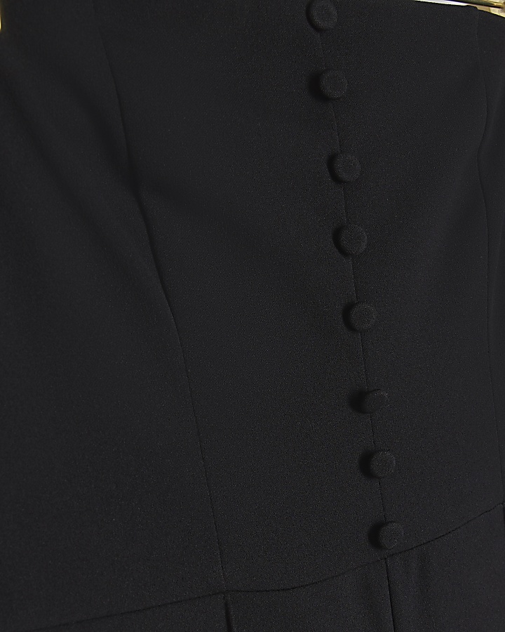 Black bandeau jumpsuit