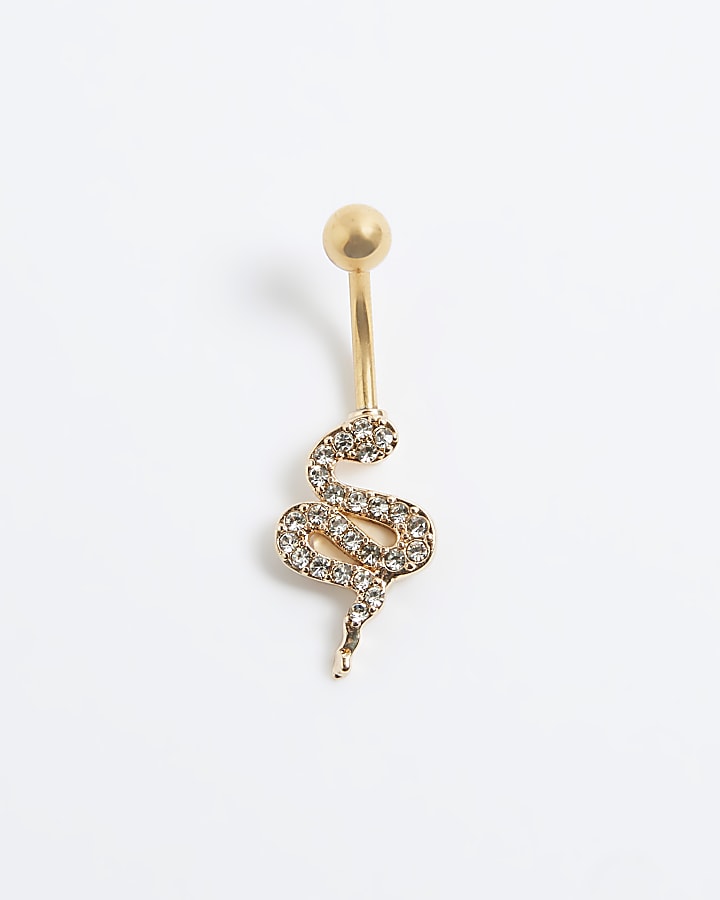 Gold Stainless Steel Snake Belly bar