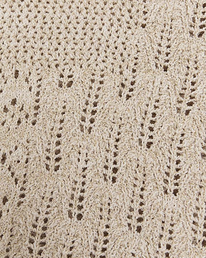 Gold Stitch Detail Knit Top