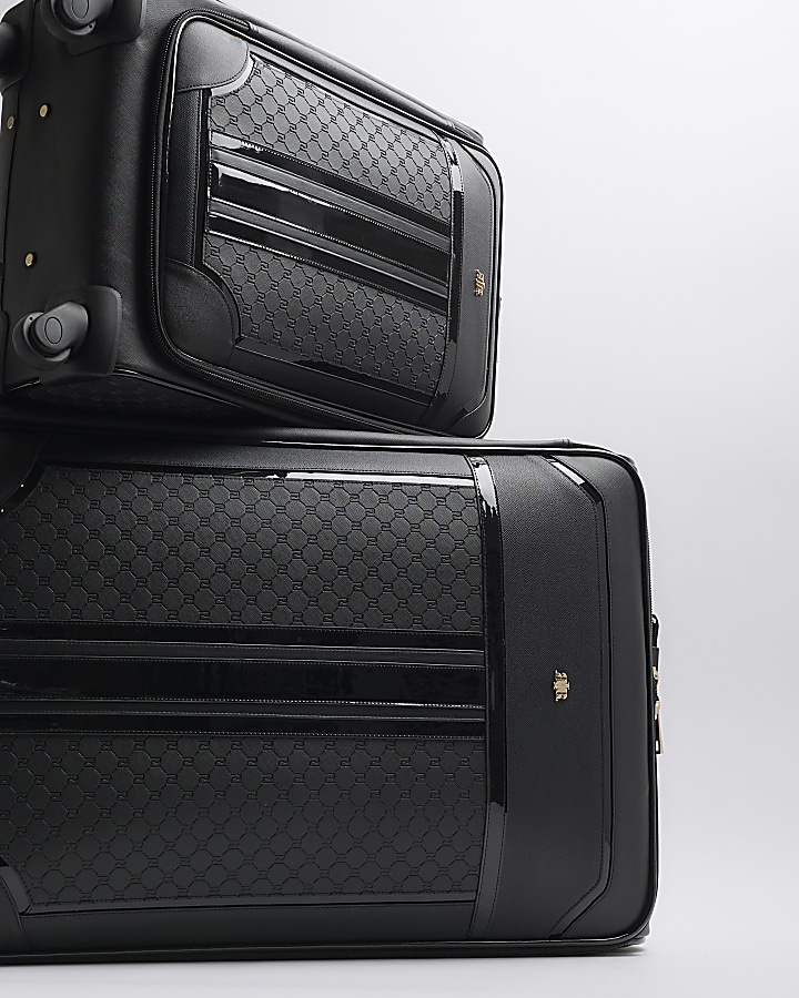 Black monogram suitcase multipack