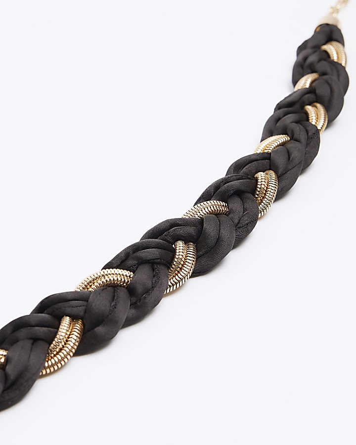 Black Plait Necklace