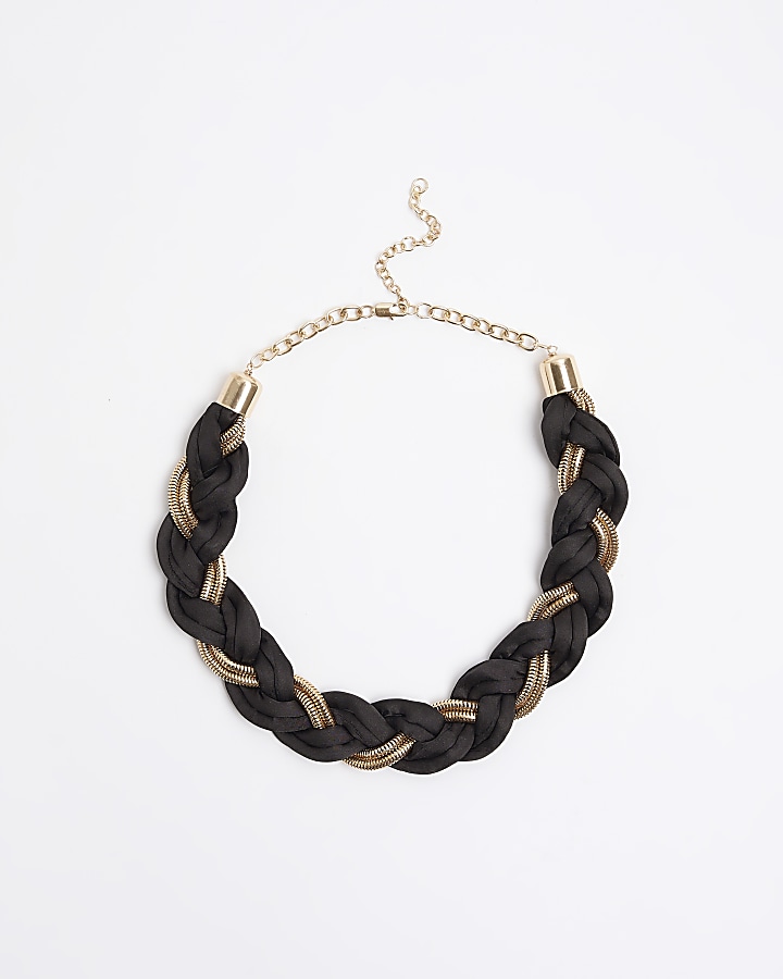 Black Plait Necklace