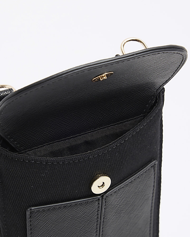 Black canvas phone pouch bag