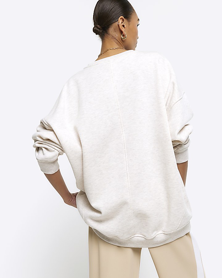 Beige oversized sweatshirt