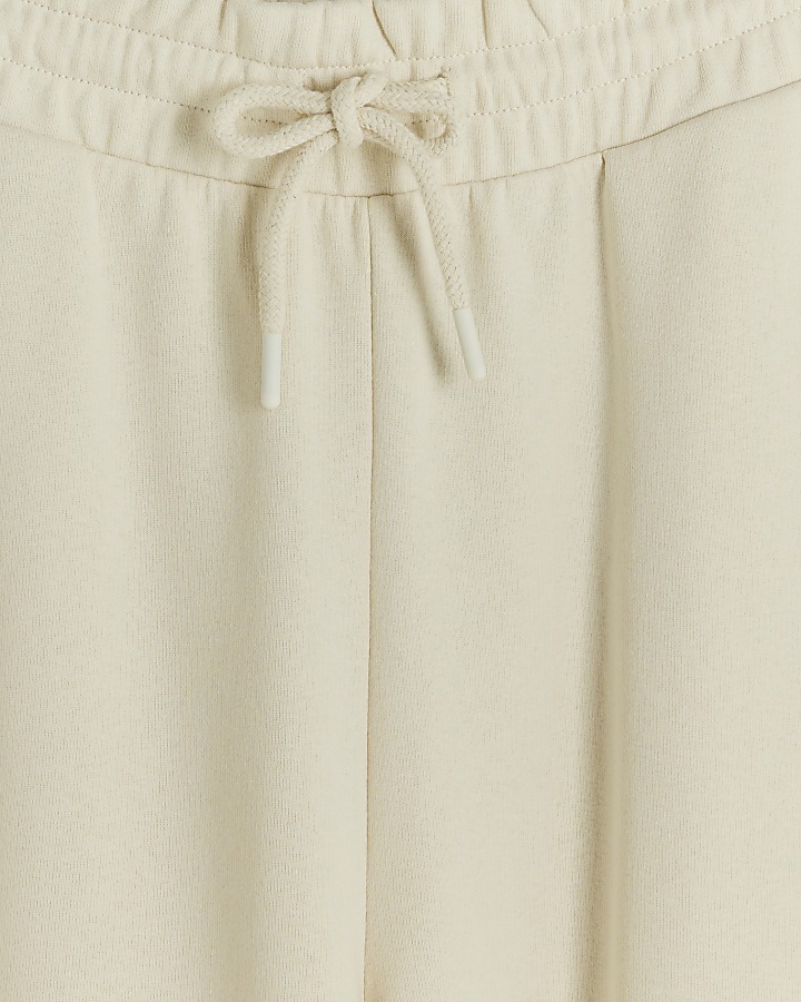 Cream wide leg joggers River Island