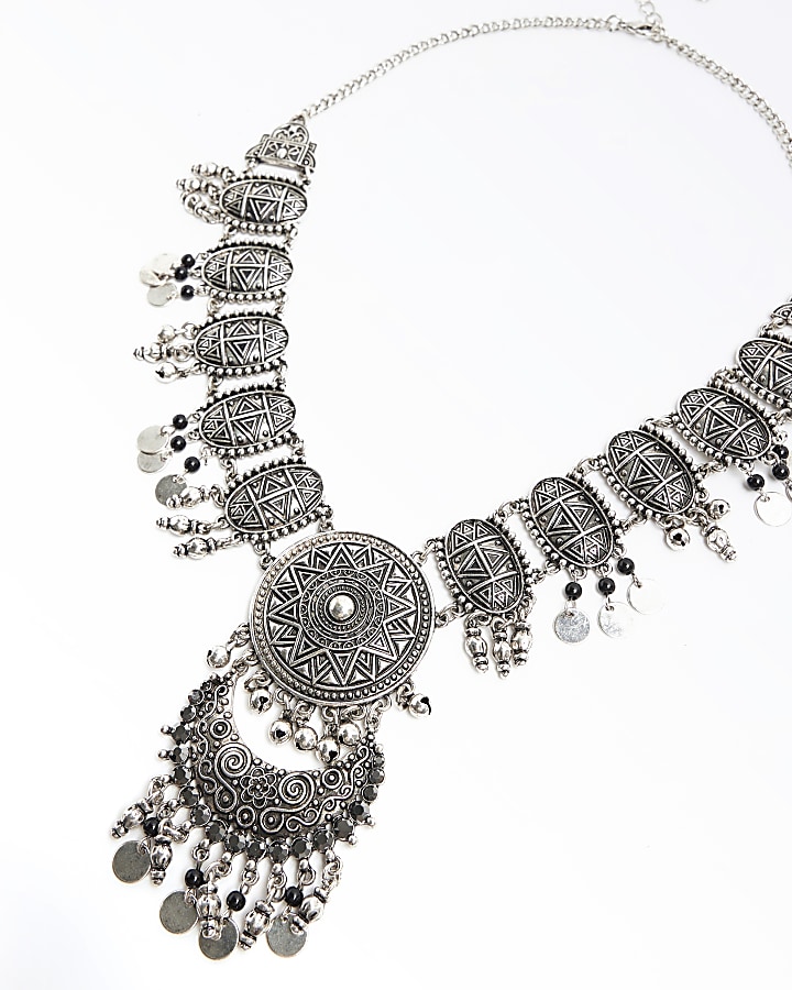 Silver Antique Collar Necklace
