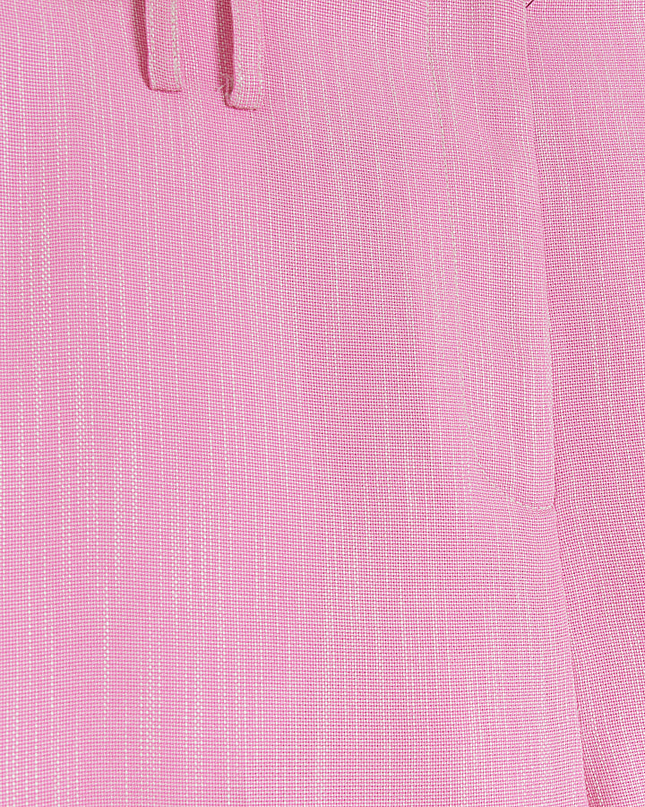 RI Studio Pink textured wide leg trousers