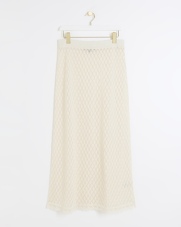 White sheer beach maxi skirt | River Island