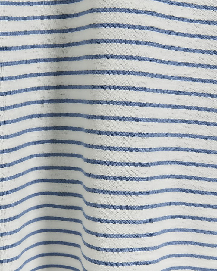 White stripe frill top