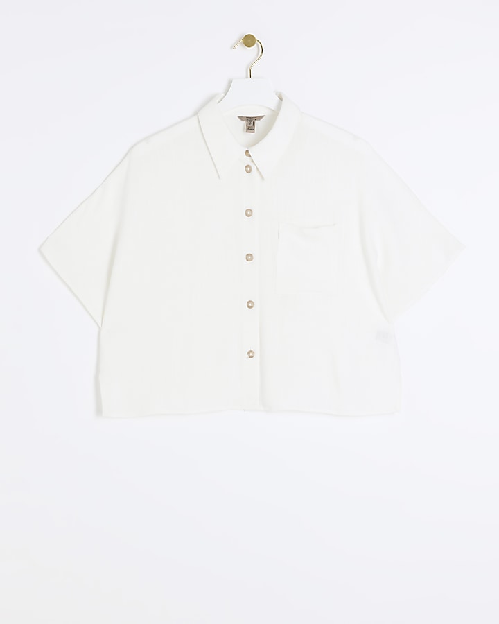White Batwing Sleeve Shirt