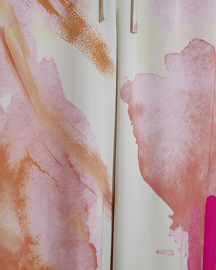 RI Studio Pink abstract print trousers