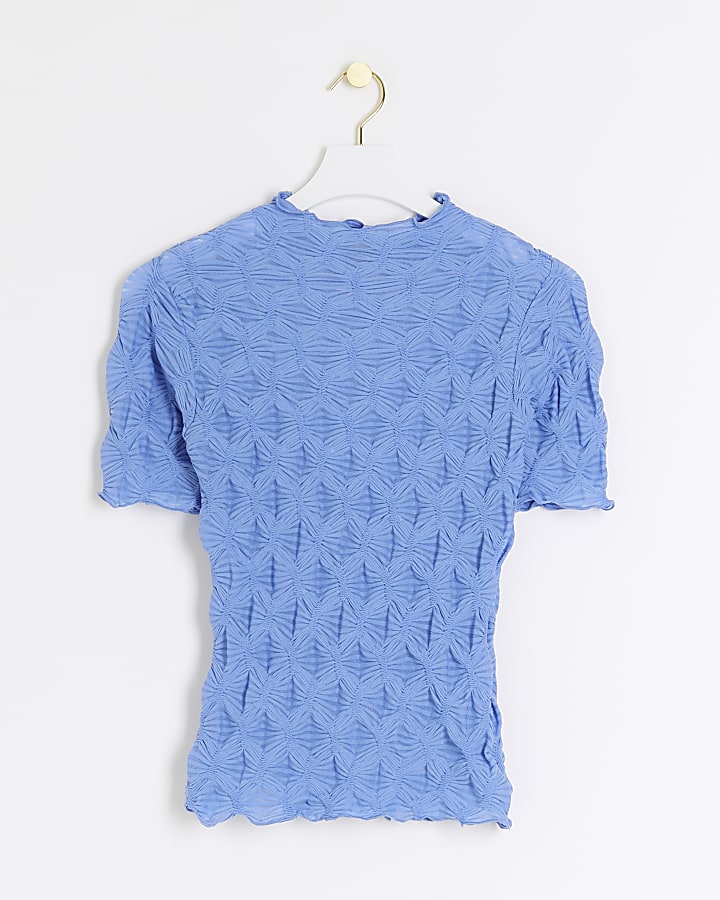 Blue textured mesh top