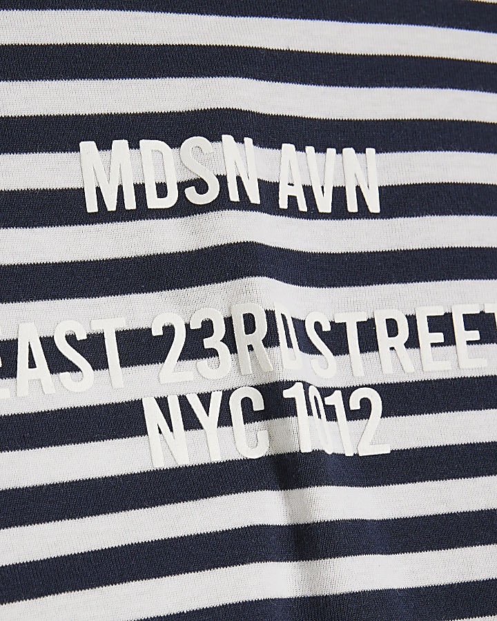 Cream striped graphic print t-shirt