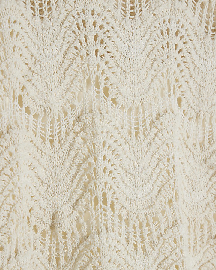 Cream crochet hybrid 2 in 1 dress