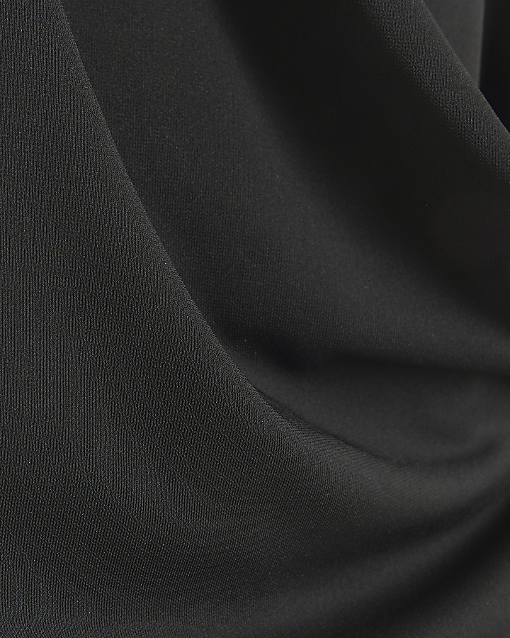 Black drape wrap top