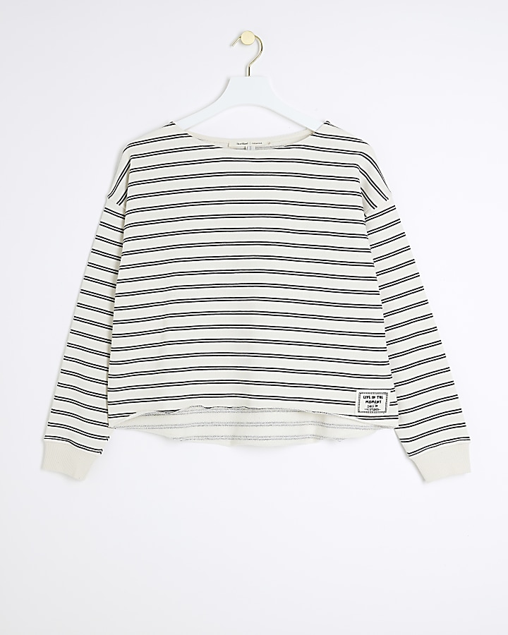 White stripe sweatshirt