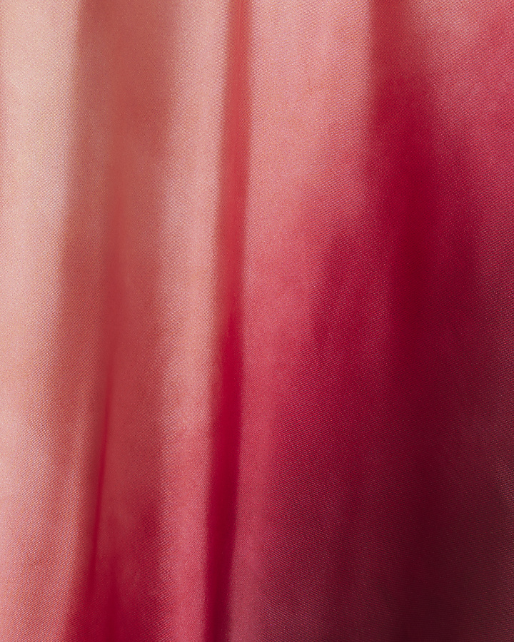 Pink satin ombre maxi skirt