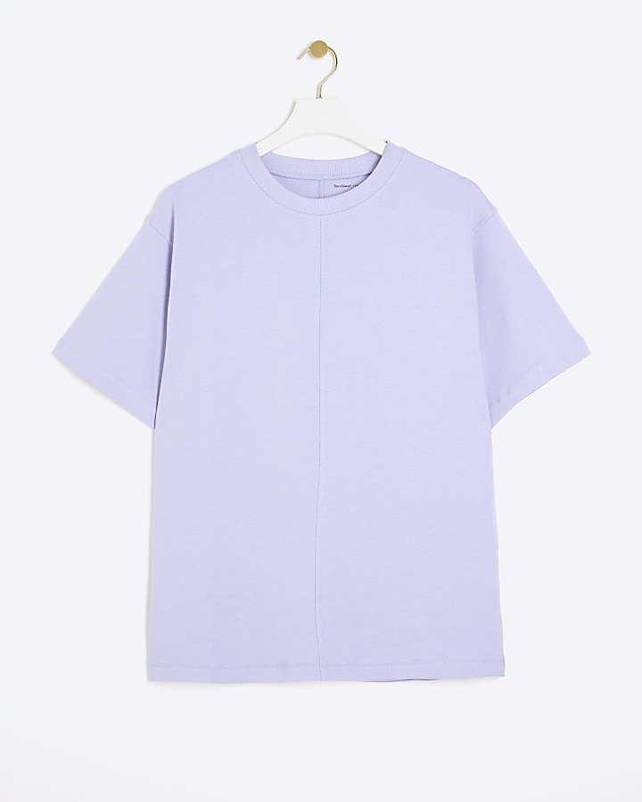 Purple oversized seam t-shirt