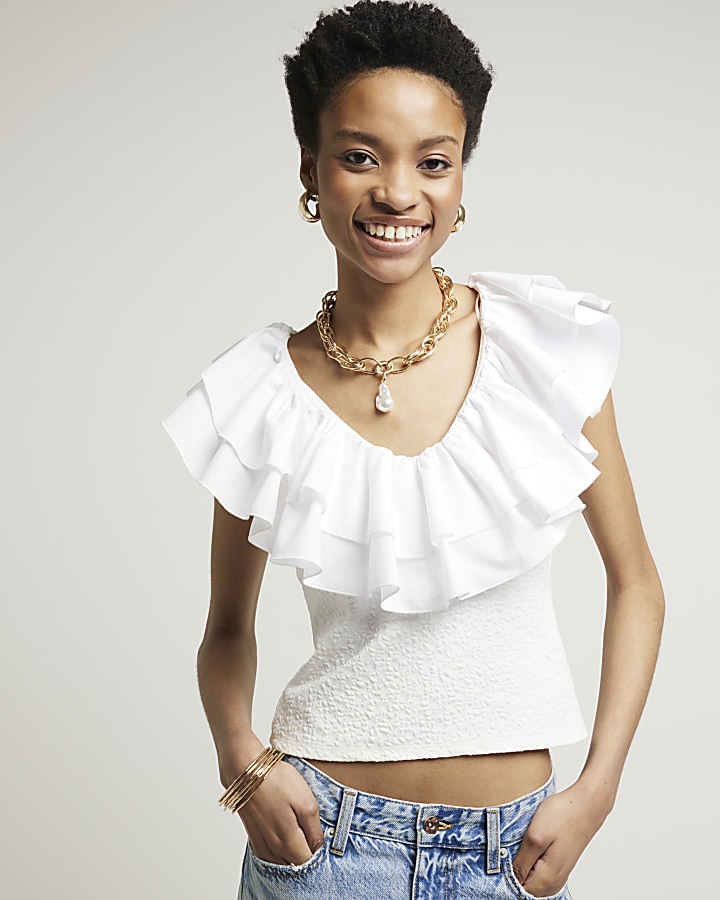 frill ruffle top