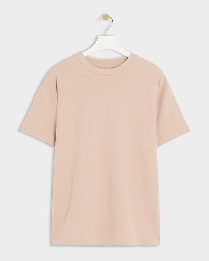 Pink oversized plain t-shirt