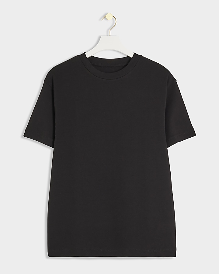 Black oversized plain t-shirt