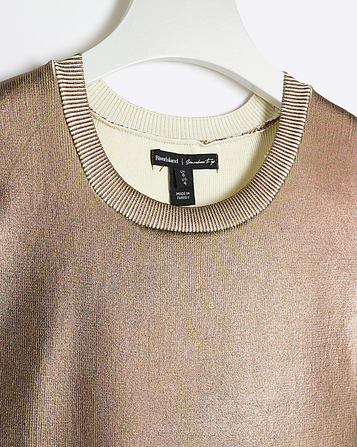Bronze foil vest top