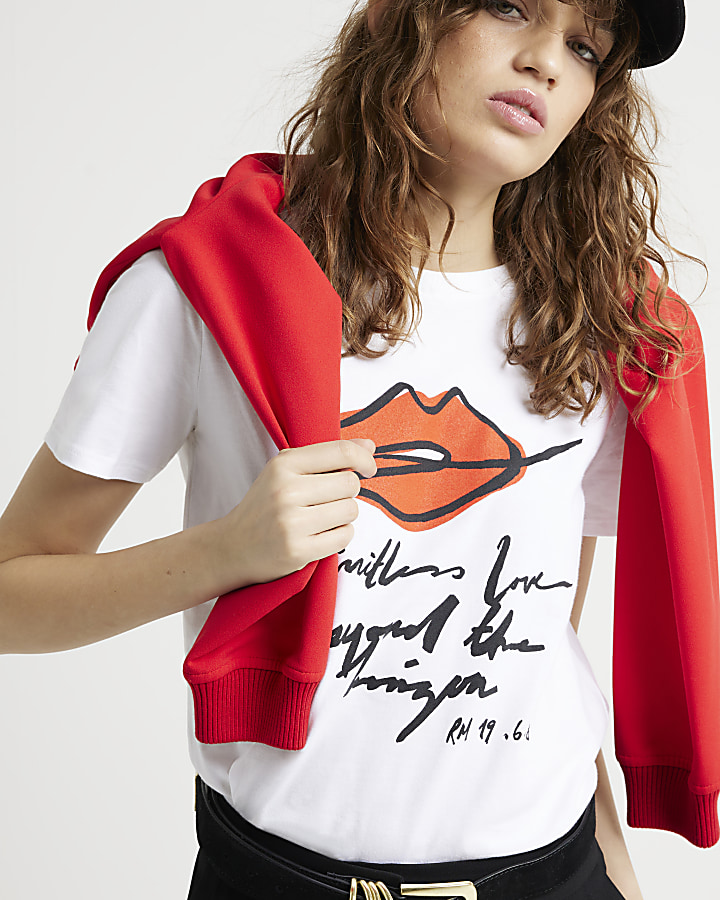 River island store lips t shirt