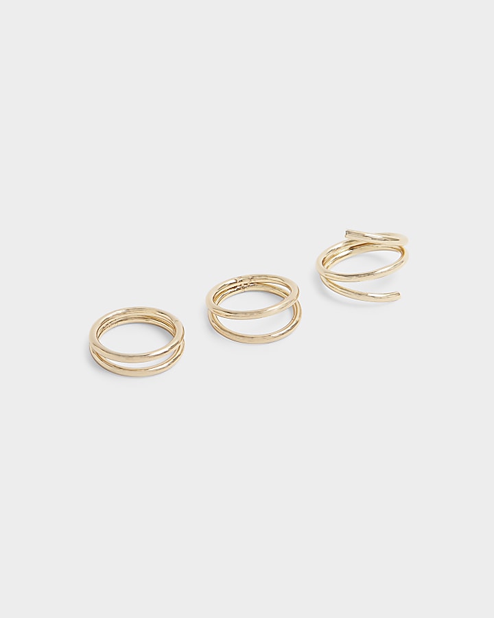 Gold Wire Rings Multipack